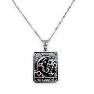 Silver Moon Tarot Necklace